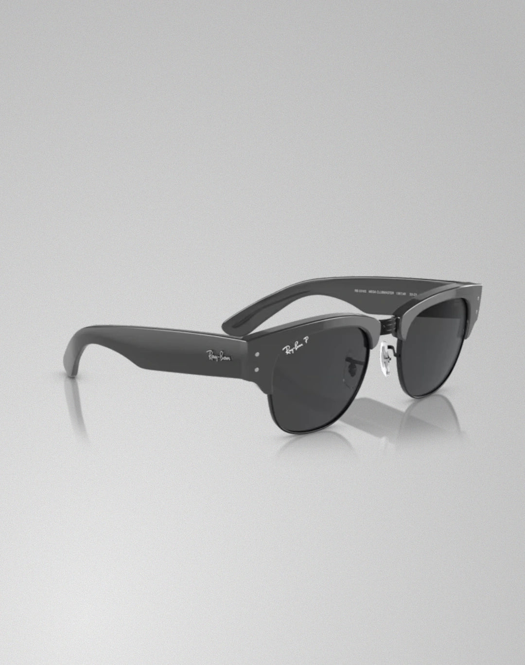 Ray-Ban 0RB0316S-136748 – Lunettes de soleil carré gris sur noir