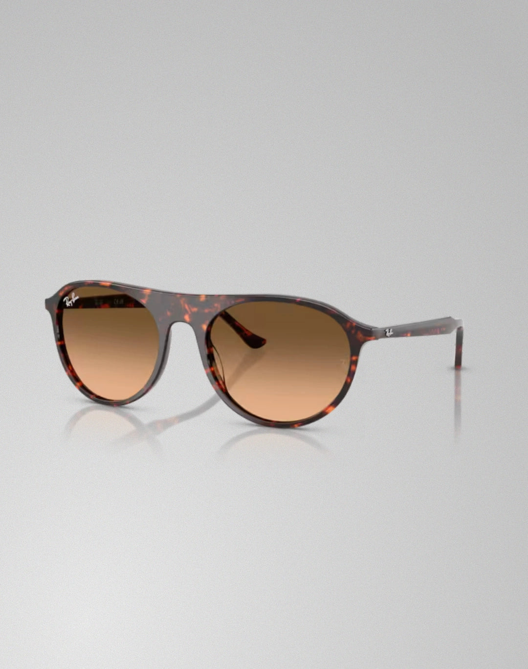 Ray-Ban 0RB2215-14293b – Lunettes de soleil carré havana écaille de tortue rouge