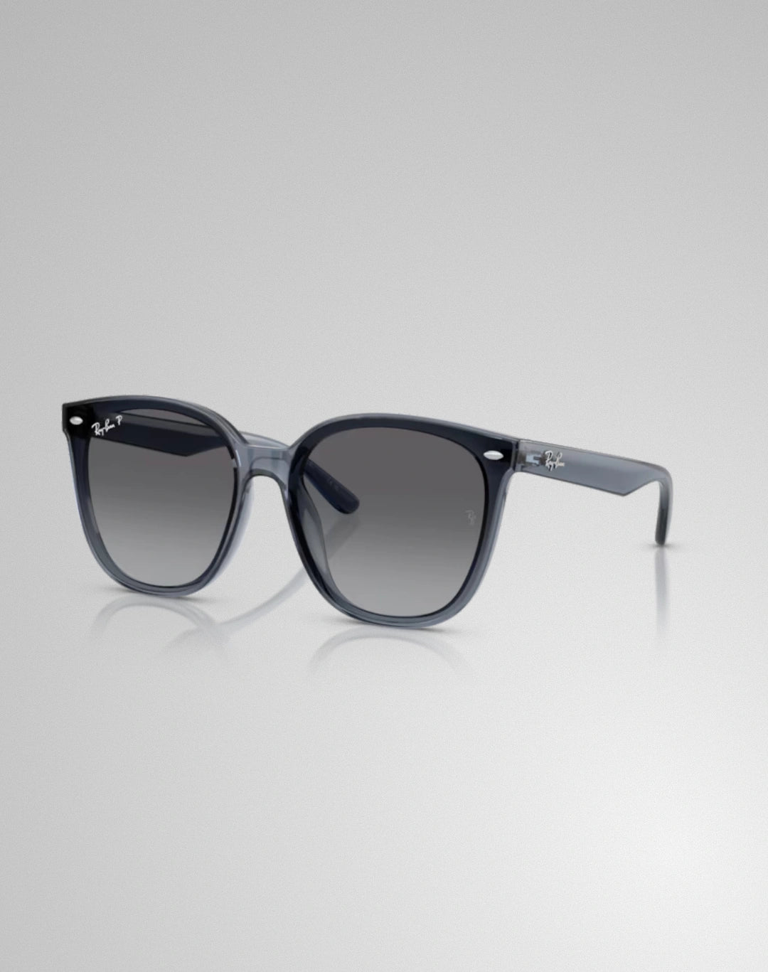 Ray-Ban RB4423D 6592T3 – Lunettes de soleil carrées bleu transparent foncé