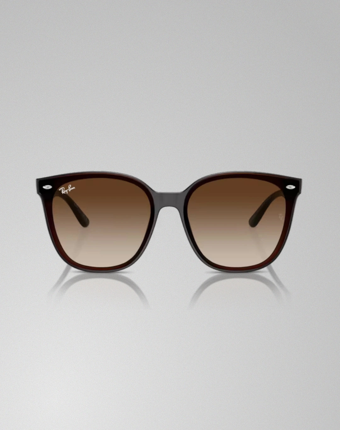 Ray-Ban RB4423D 71413 – Lunettes de soleil carrées transparent marron