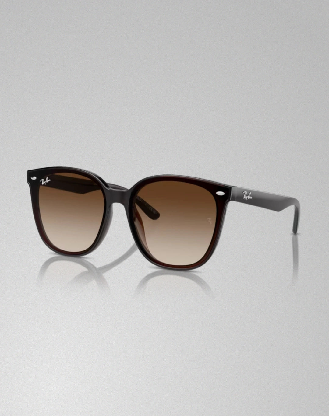 Ray-Ban RB4423D 71413 – Lunettes de soleil carrées transparent marron