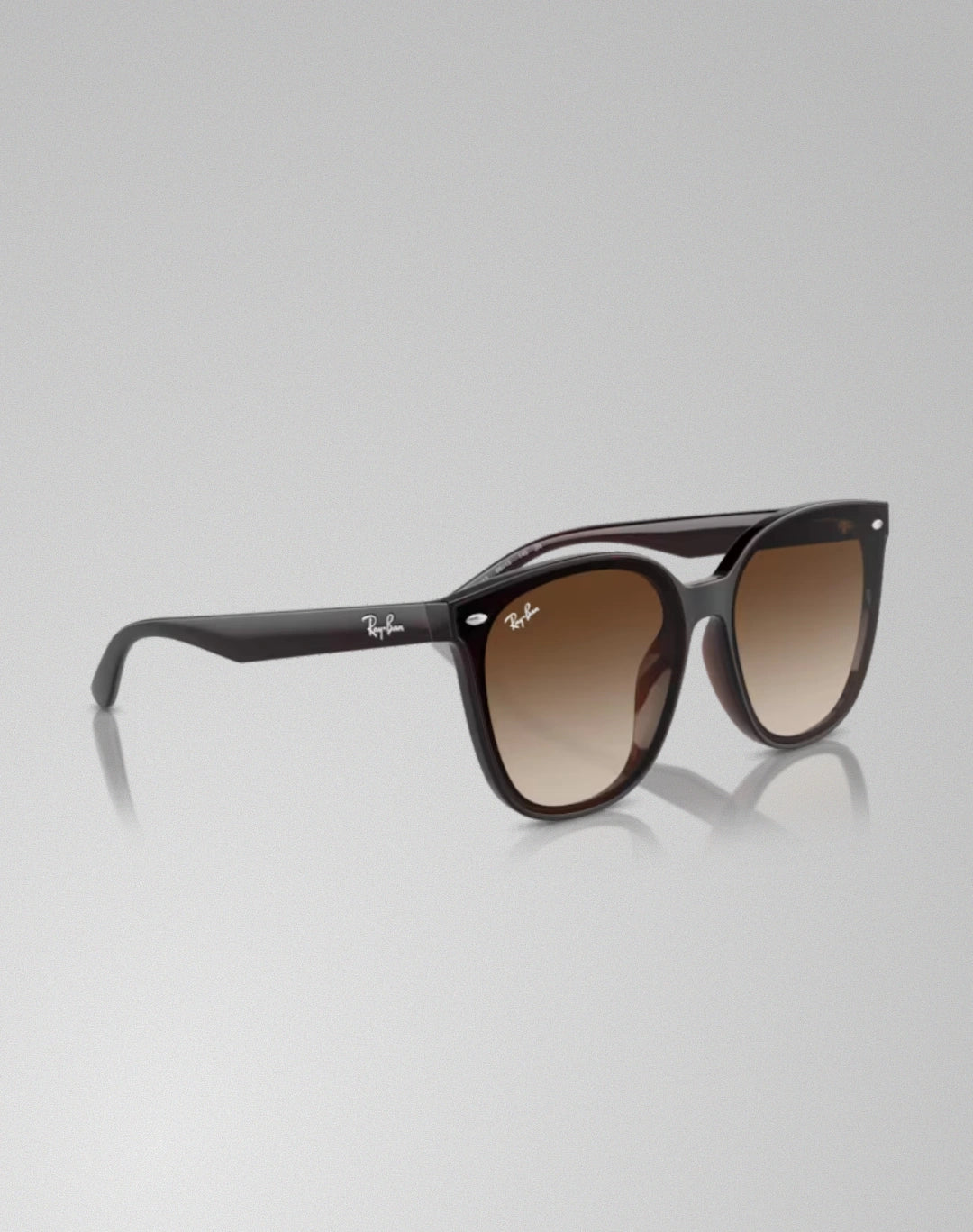 Ray-Ban RB4423D 71413 – Lunettes de soleil carrées transparent marron