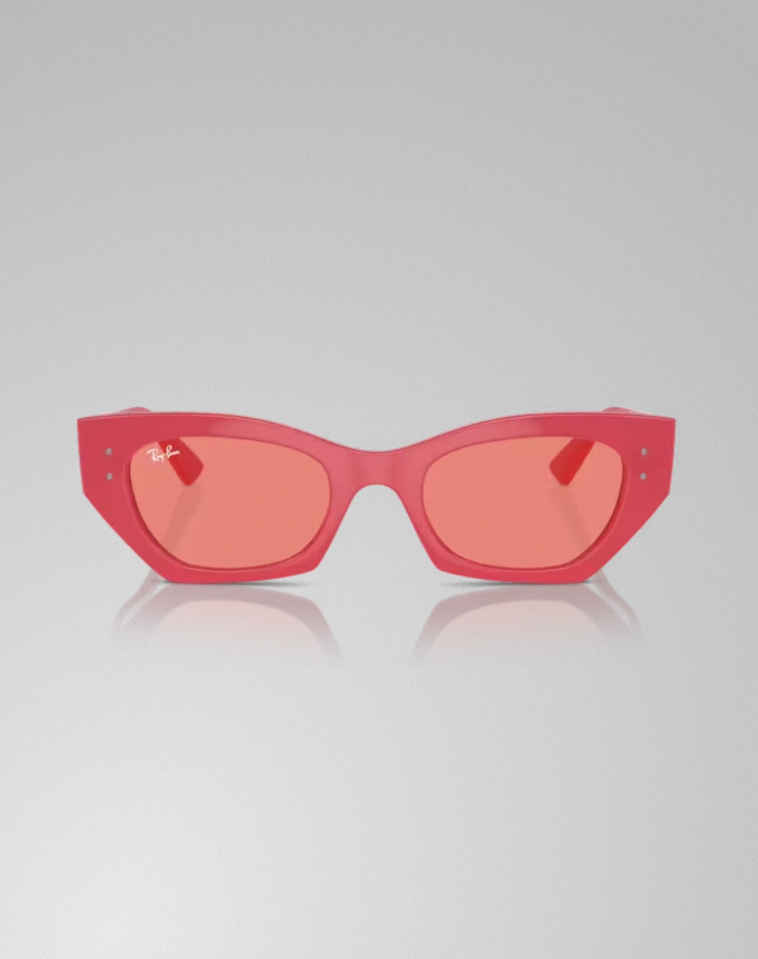 Ray-Ban 0RB4430-676084 – Lunettes de soleil irrégulier rouge cerise