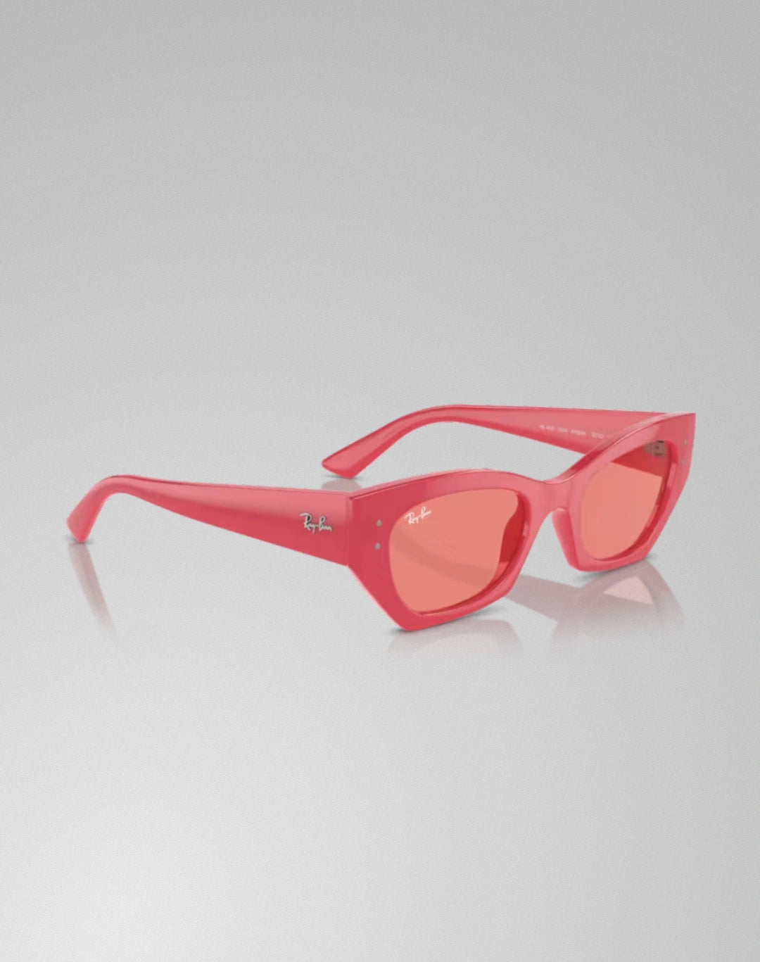 Ray-Ban 0RB4430-676084 – Lunettes de soleil irrégulier rouge cerise