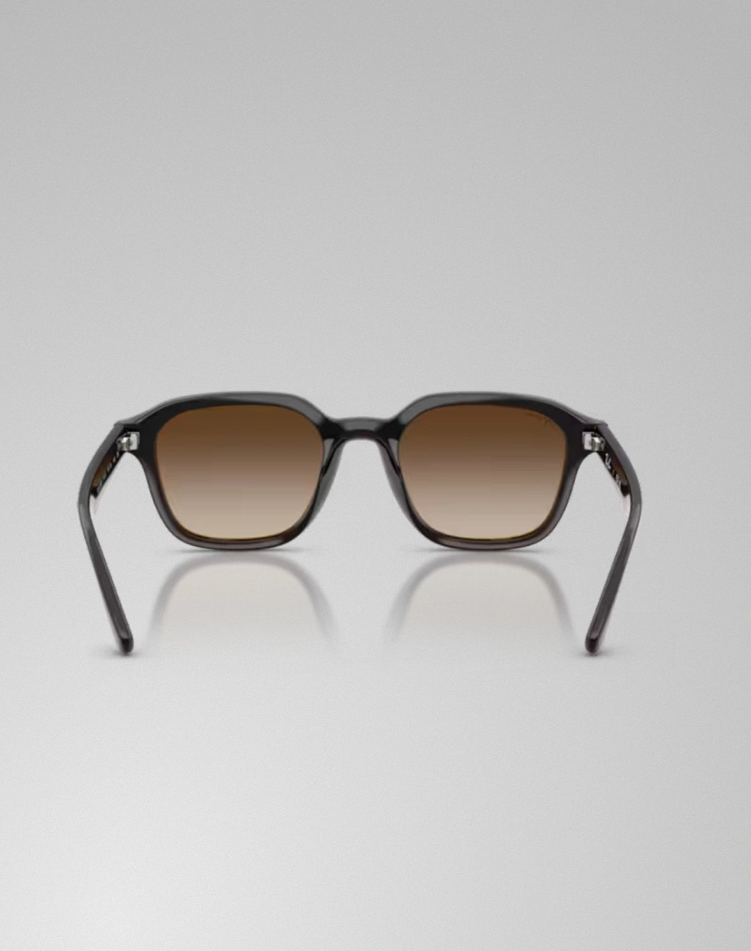 Ray-Ban 0RB4458D-71413 – Lunettes de soleil carré marron foncé transparent