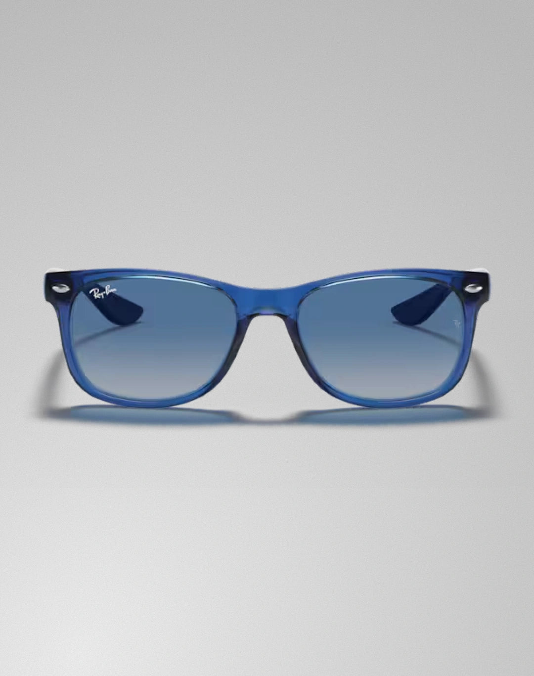 Ray-Ban 0RJ9052S-70624L – Lunettes de soleil carré transparent bleu