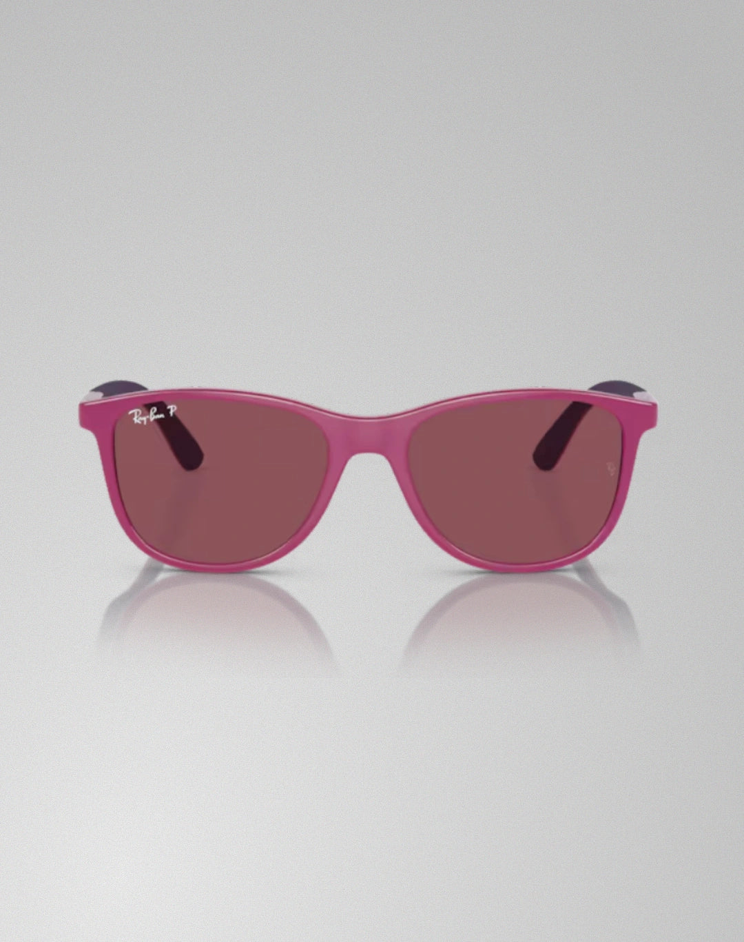 Ray-Ban 0RJ9077S-71495Q – Lunettes de soleil carré fuchsia sur violet