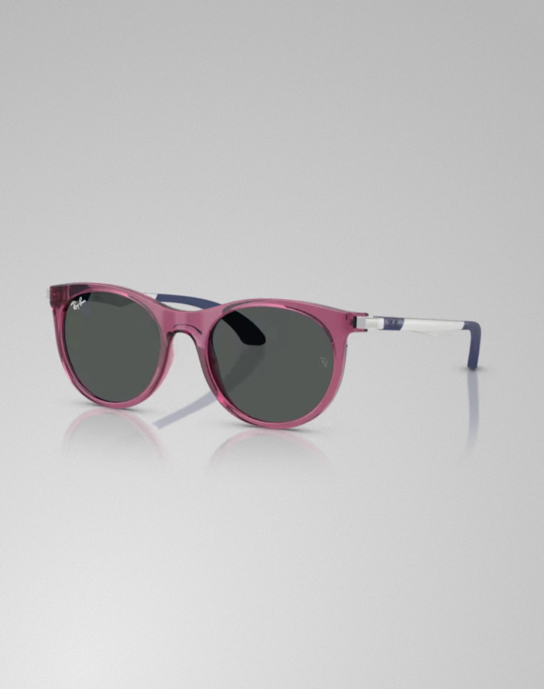 Ray-Ban 0RJ9082S-718687 – Lunettes de soleil pantos violet transparent