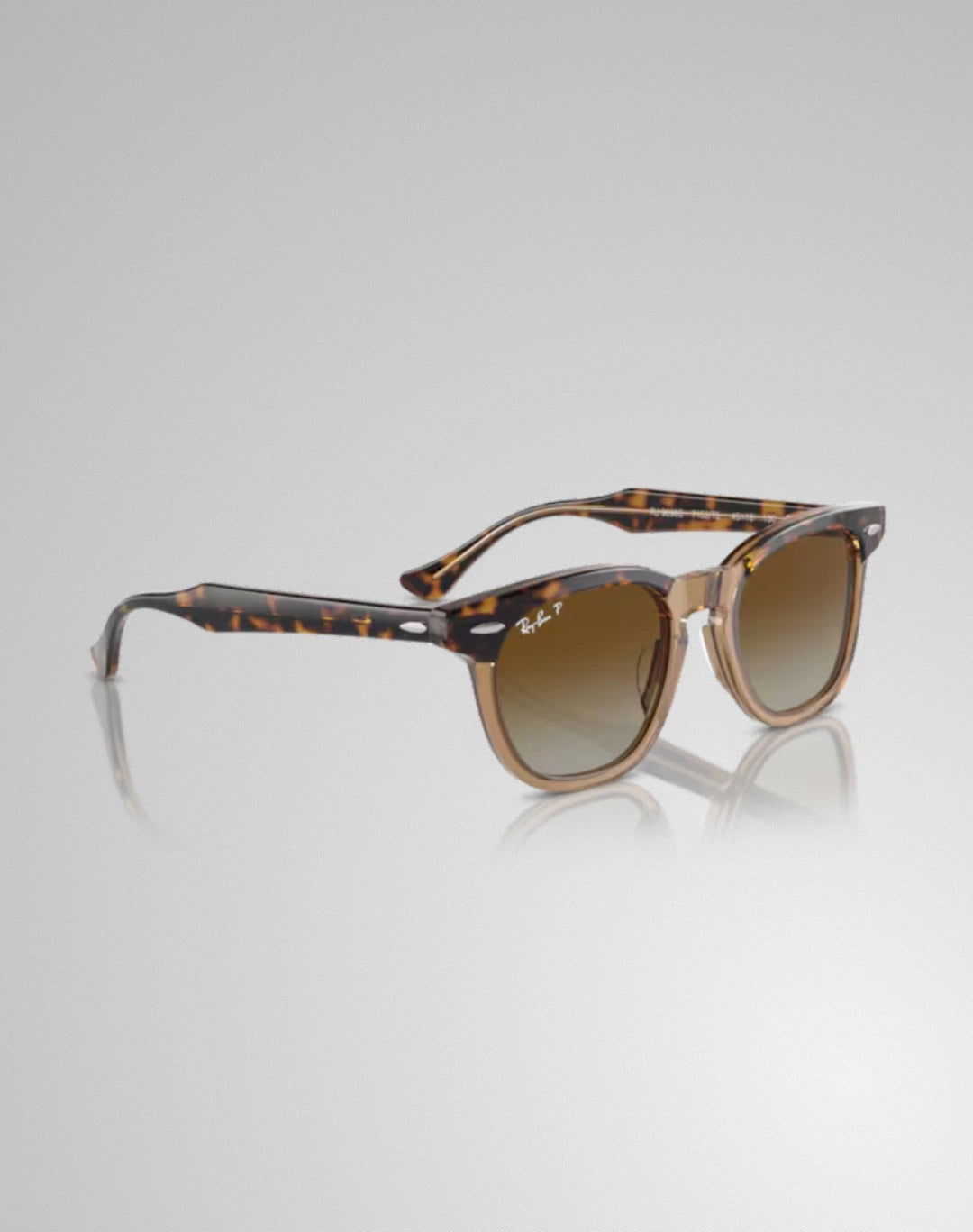 Ray-Ban 0RJ9098S-7152T5 – Lunettes de soleil carré havana sur transparent