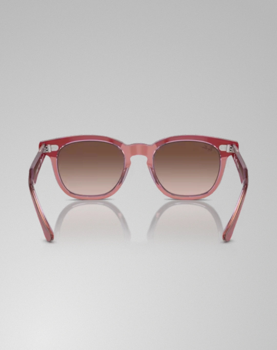 Ray-Ban 0RJ9098S-715413 – Lunettes de soleil carré dessus rouge et orange et pourpre