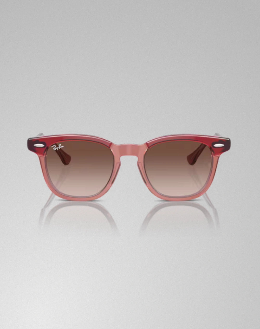 Ray-Ban 0RJ9098S-715413 – Lunettes de soleil carré dessus rouge et orange et pourpre