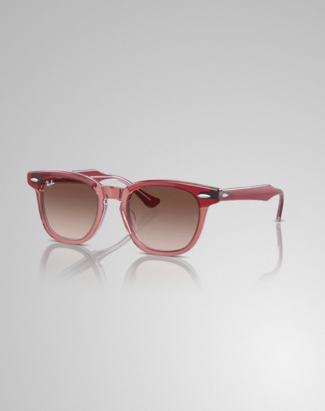 Ray-Ban 0RJ9098S-715413 – Lunettes de soleil carré dessus rouge et orange et pourpre