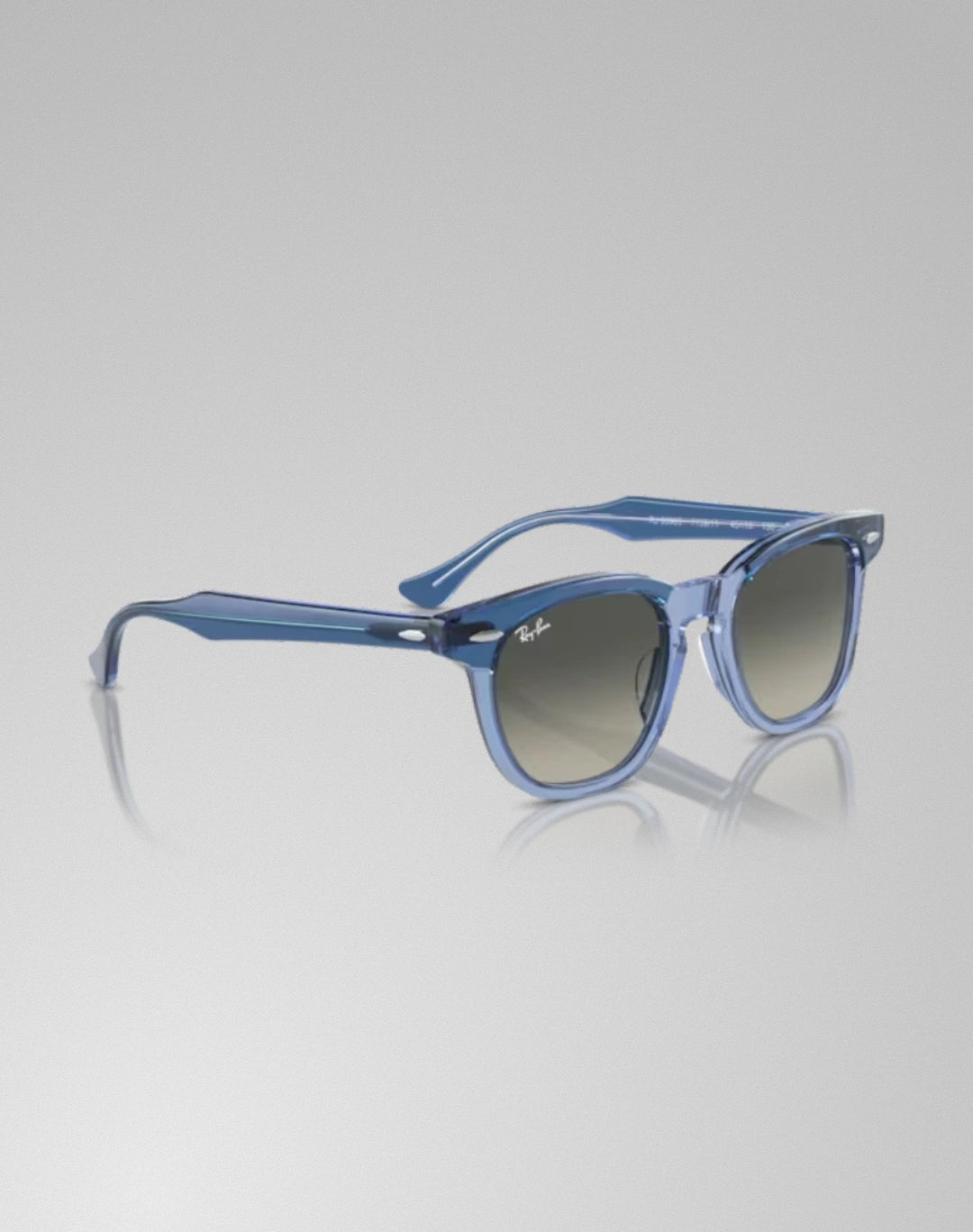 Ray-Ban 0RJ9098S-715911 – Lunettes de soleil carré violet sur violet transparent