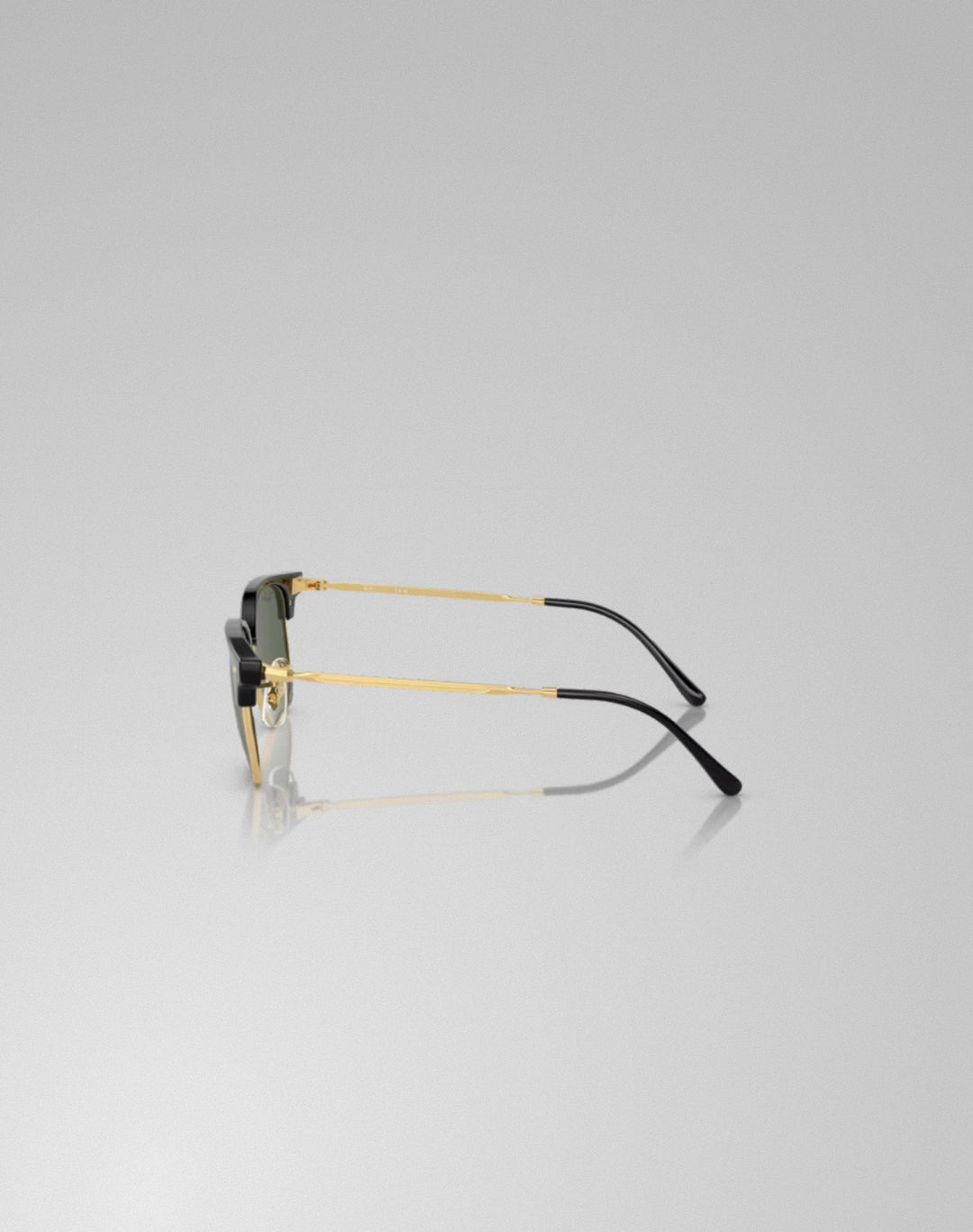 Ray-Ban 0RJ9116S-10071 – Lunettes de soleil irrégulier noir sur or