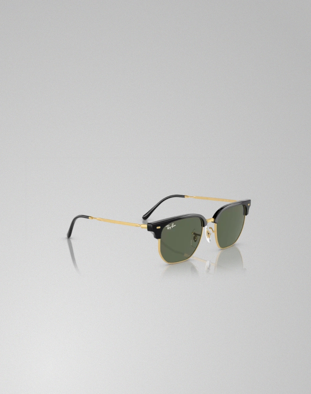 Ray-Ban 0RJ9116S-10071 – Lunettes de soleil irrégulier noir sur or