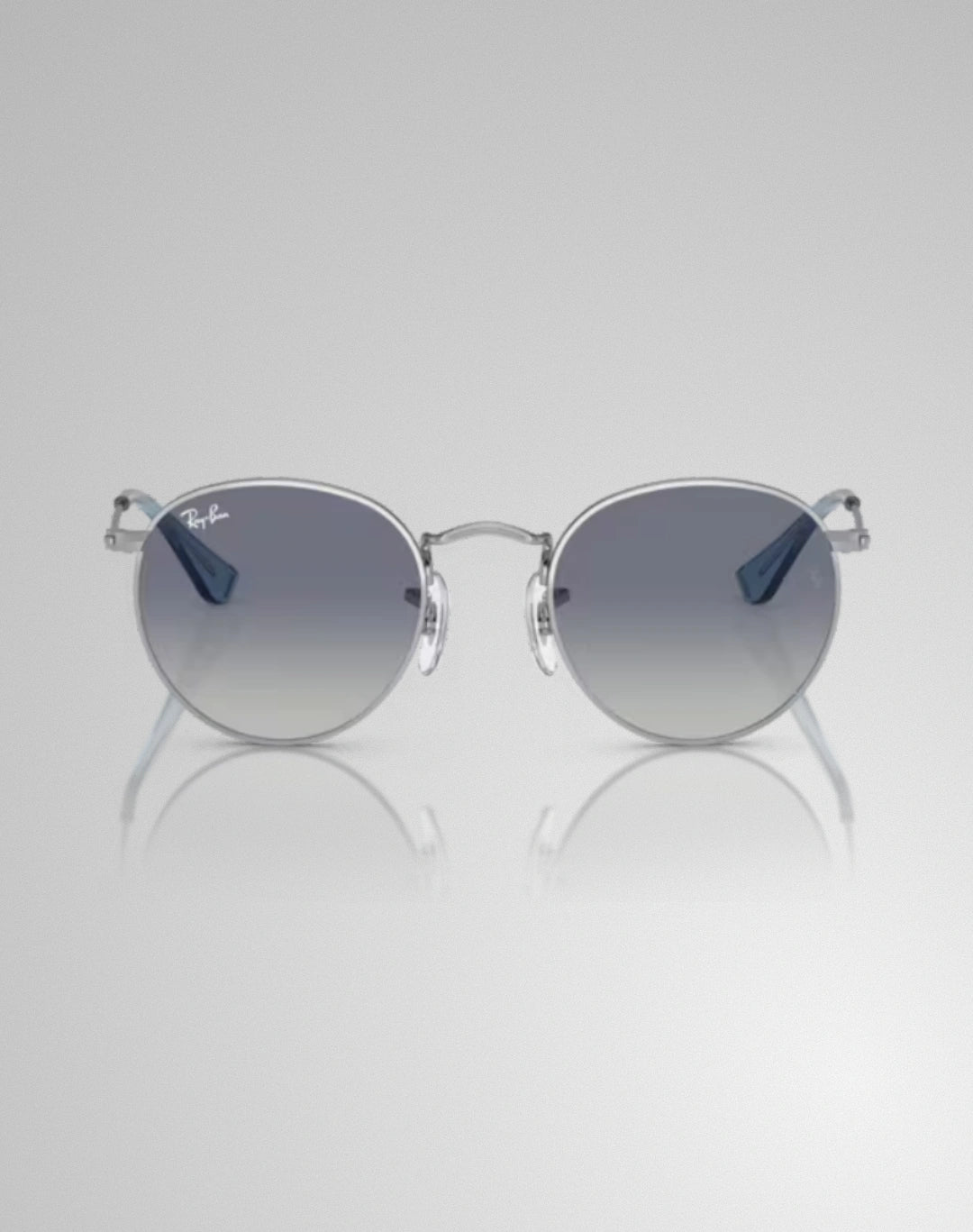 Ray-Ban 0RJ9547S 2124I – Lunettes de soleil rond argent