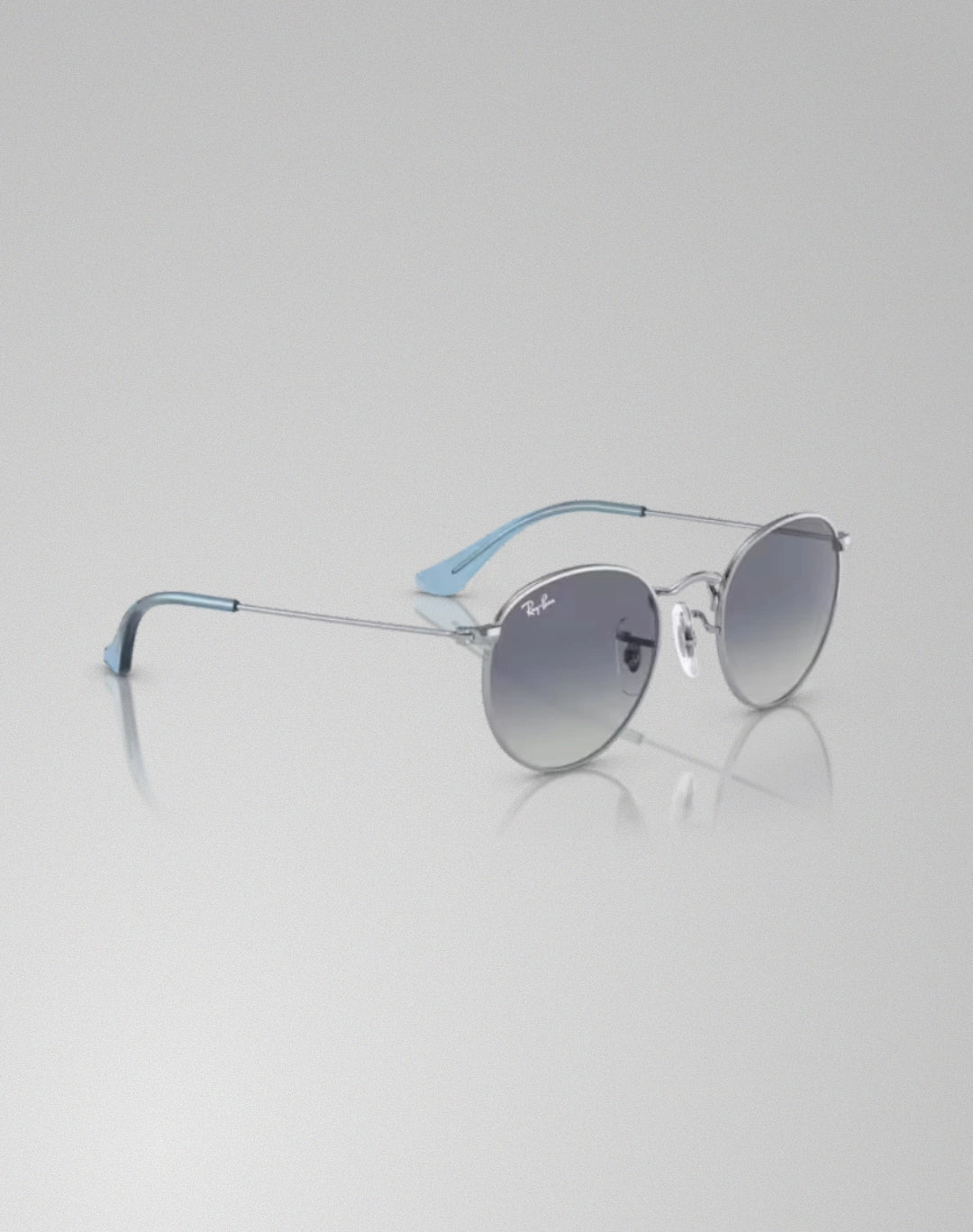 Ray-Ban 0RJ9547S 2124I – Lunettes de soleil rond argent