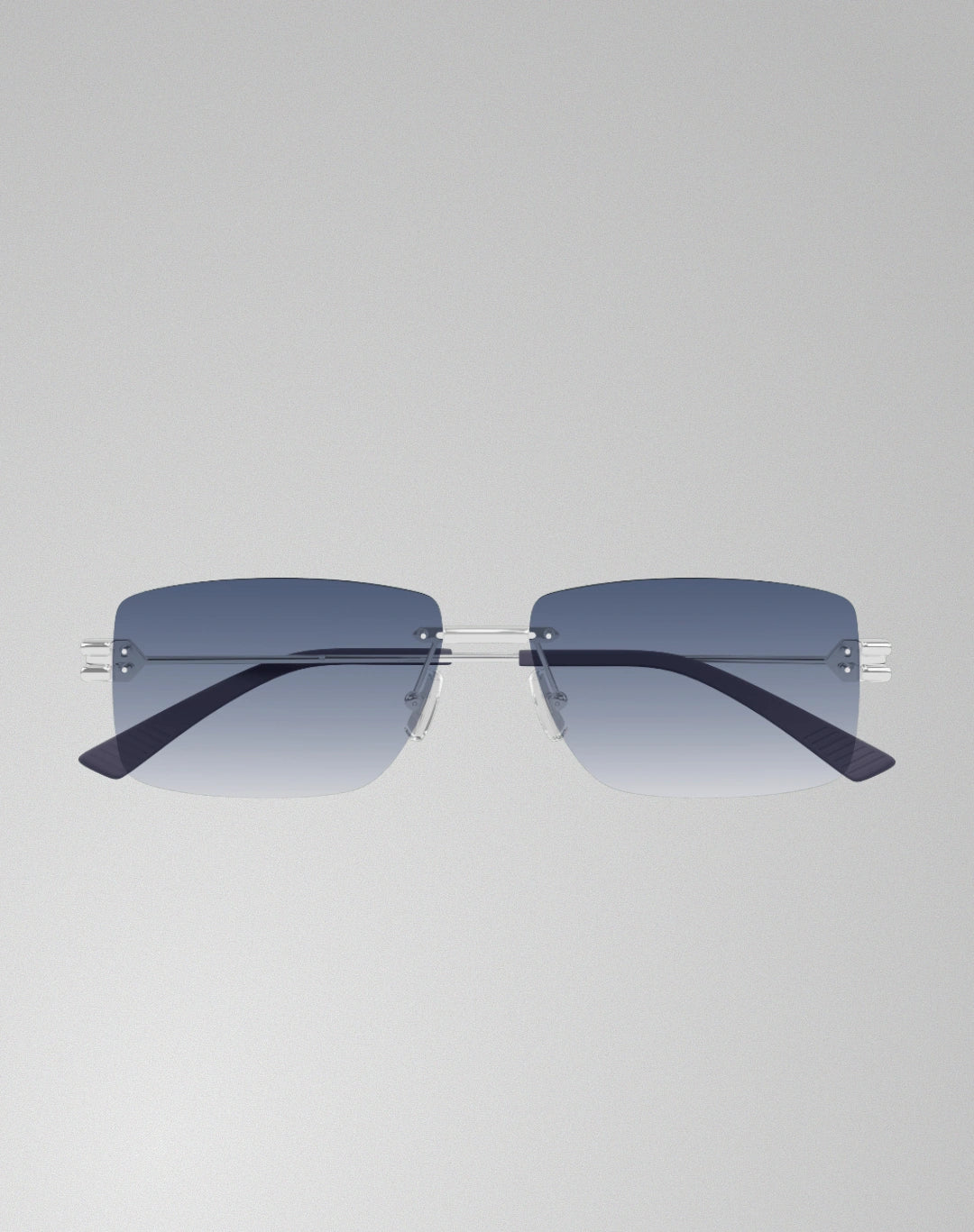 Bottega Veneta BV1126S-005 – Lunettes de soleil rectangulaire argent (L)