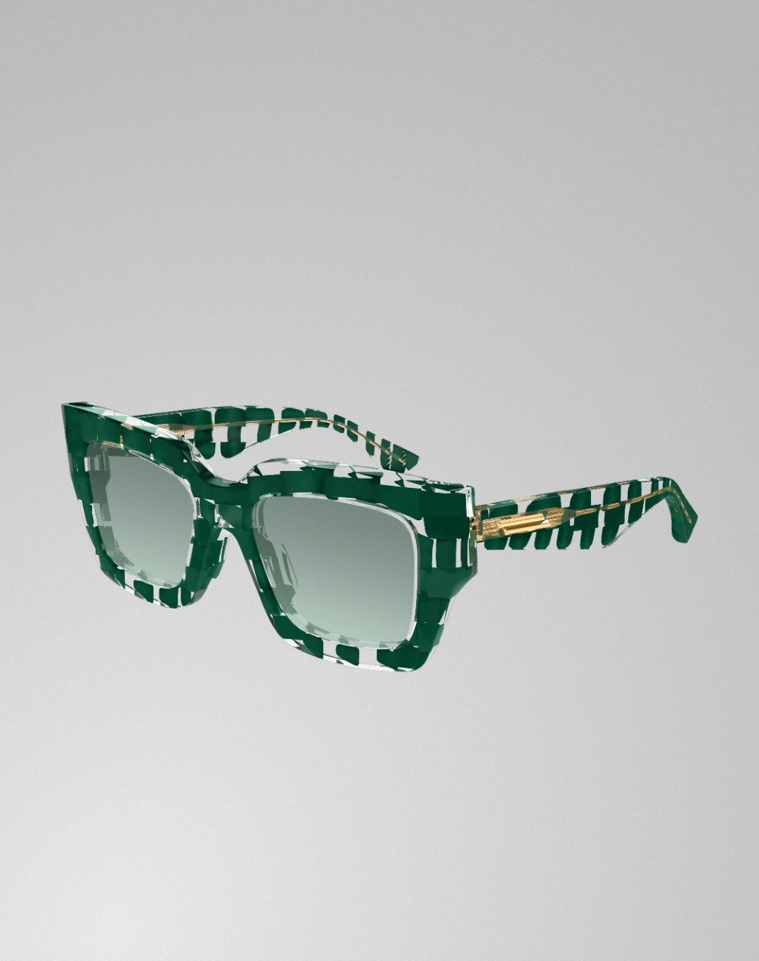 Bottega Veneta BV1212S-008 – Lunettes de soleil carrée vert (M)