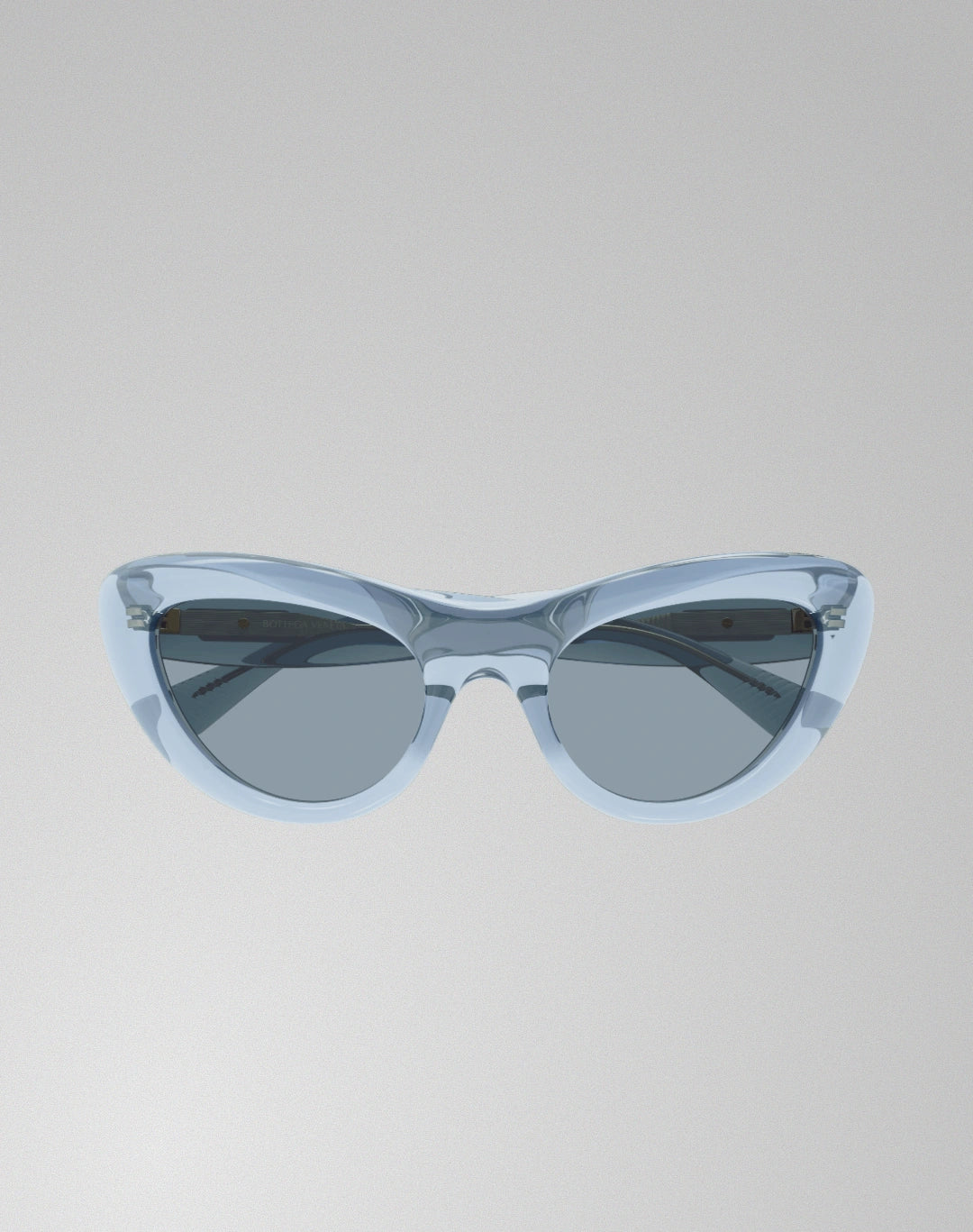 Bottega Veneta BV1282S-003 – Lunettes de soleil oeil-de-chat bleu clair (M)