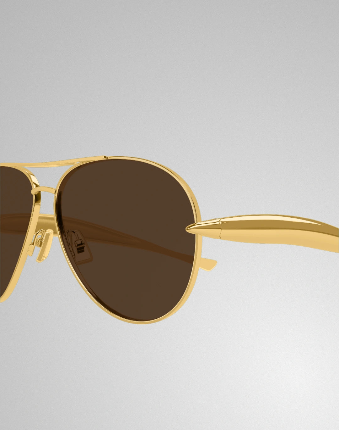 Bottega Veneta BV1305S-007 – Lunettes de soleil pilote or (XL)