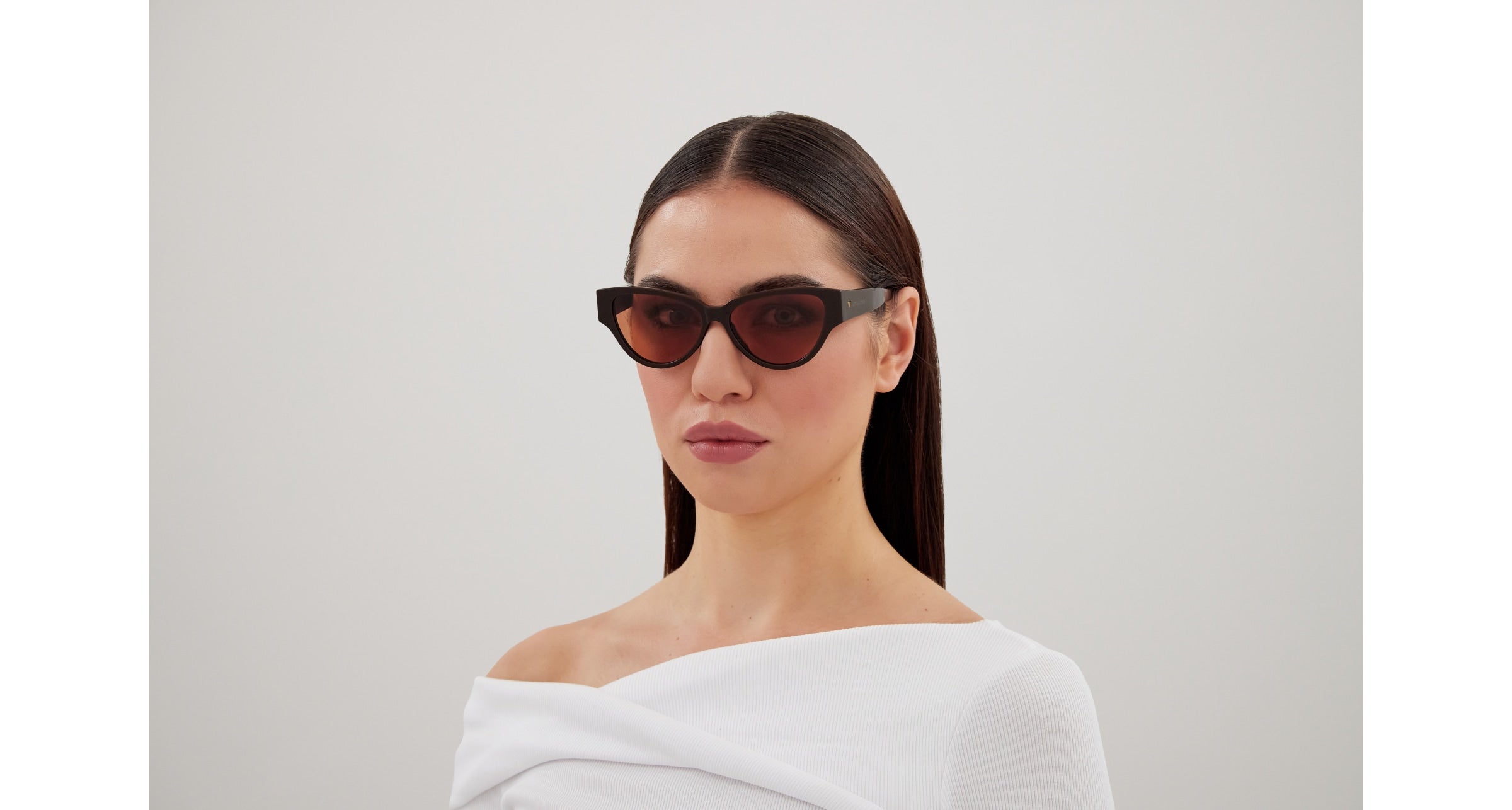 Bottega Veneta BV1319S-003 – Lunettes de soleil œil de chat brun (M)