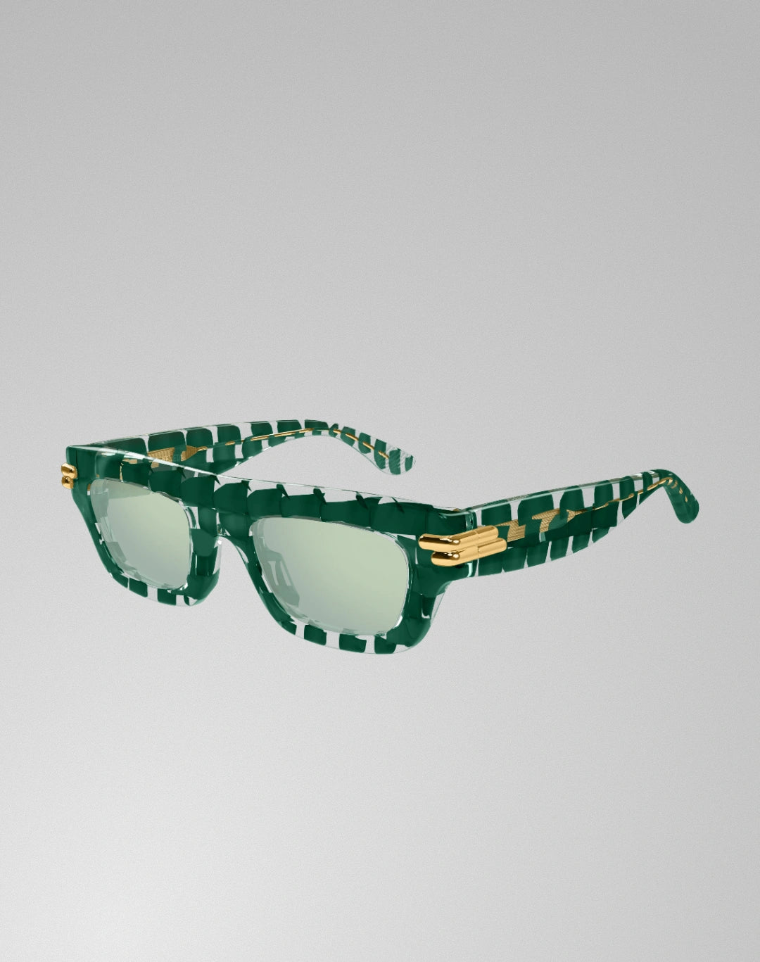 Bottega Veneta BV1321S-004 – Lunettes de soleil carrée vert (M)