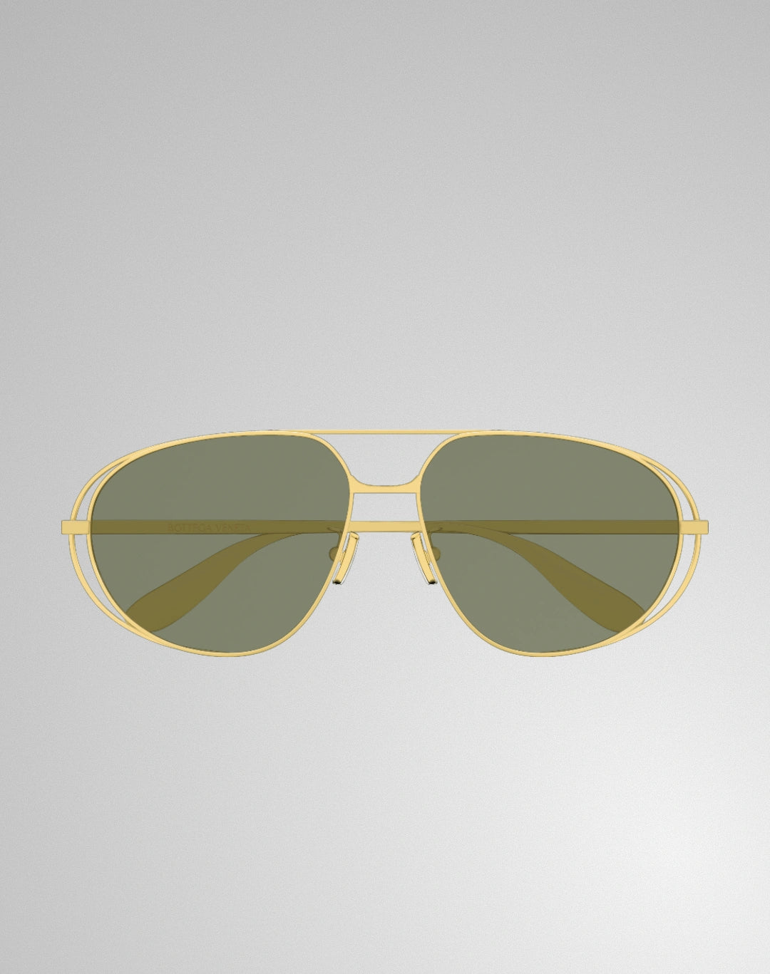 Bottega Veneta BV1344S-001 – Lunettes de soleil aviateur or (XL)