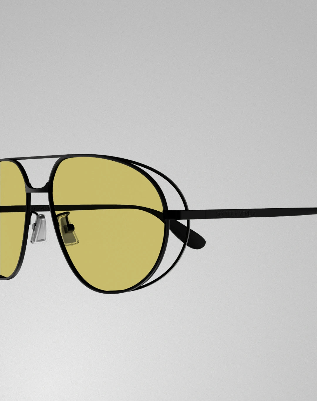 Bottega Veneta BV1344S-002 – Lunettes de soleil aviateur noir (XL)