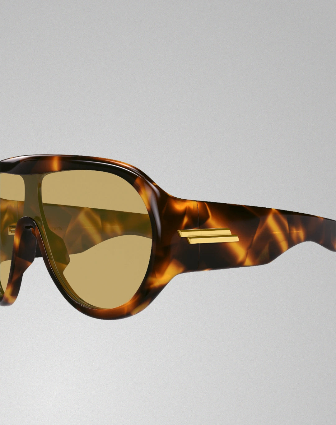 Bottega Veneta BV1345S-002 – Lunettes de soleil Masque havana (L)