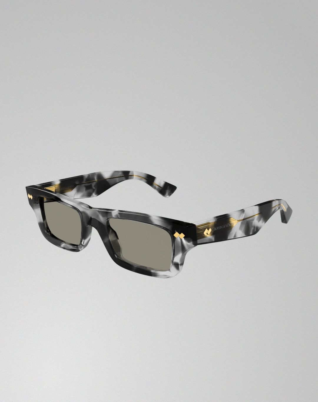 Bottega Veneta BV1351S-002 – Lunettes de soleil rectangulaire havane (M)