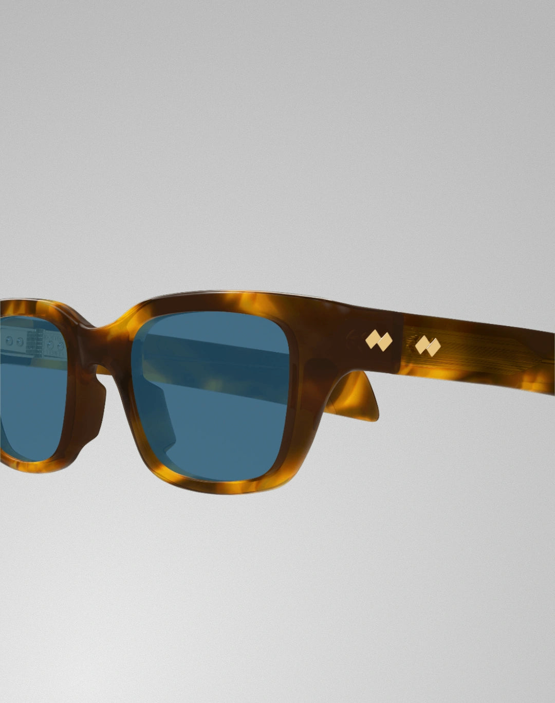 Bottega Veneta BV1393S-006 – Lunettes de soleil rectangulaires havane/bleu (M)