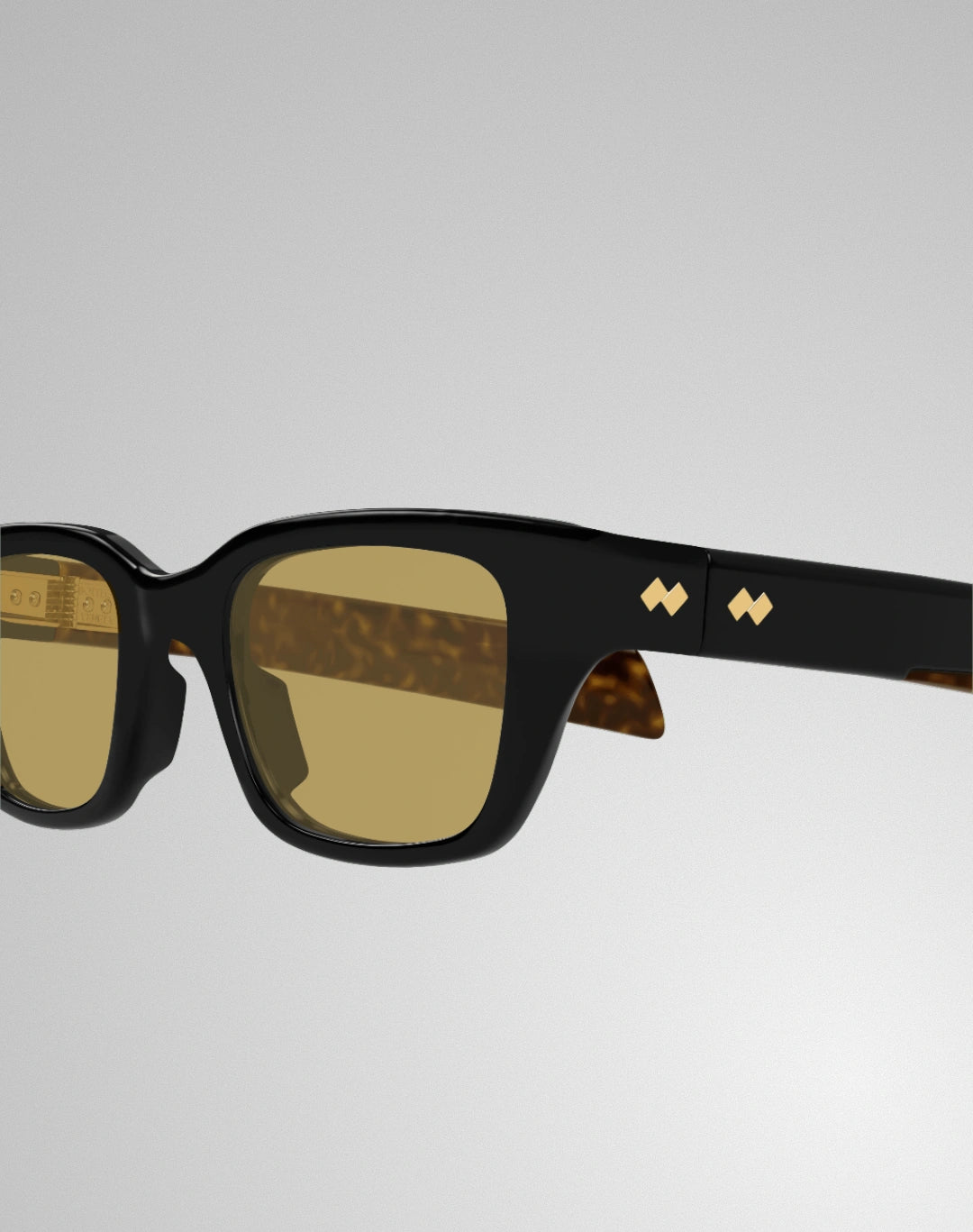 Bottega Veneta BV1393S-009 – Lunettes de soleil rectangulaires noir/vert (M)