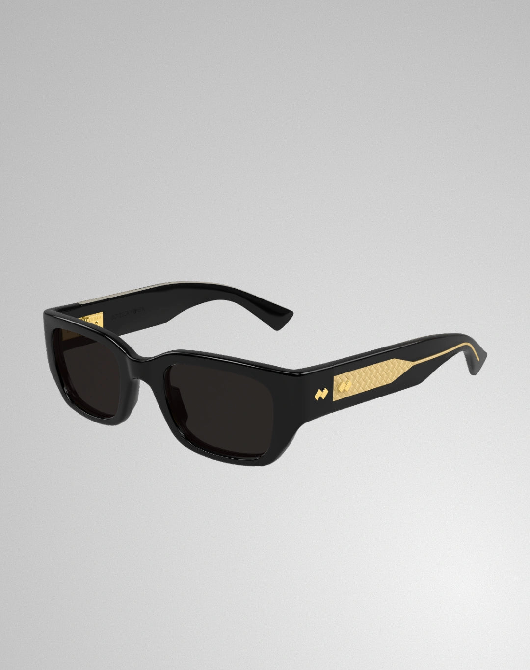 Bottega Veneta BV1401SA-001 – Lunettes de soleil rectangulaire noir (M)