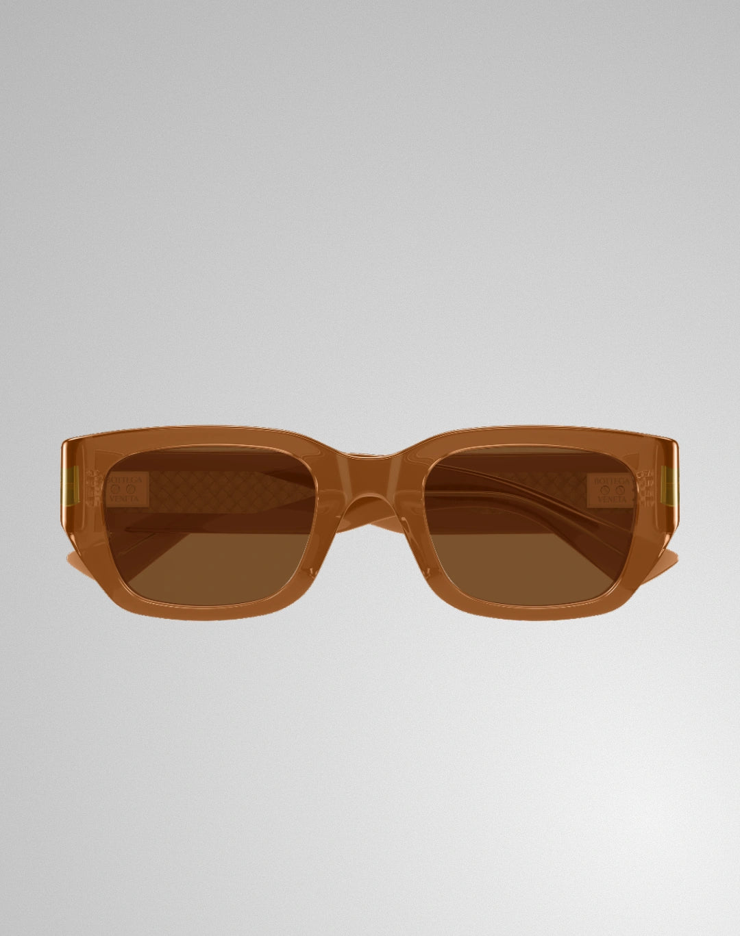 Bottega Veneta BV1400S-003 – Lunettes de soleil rectangulaire brun (M)
