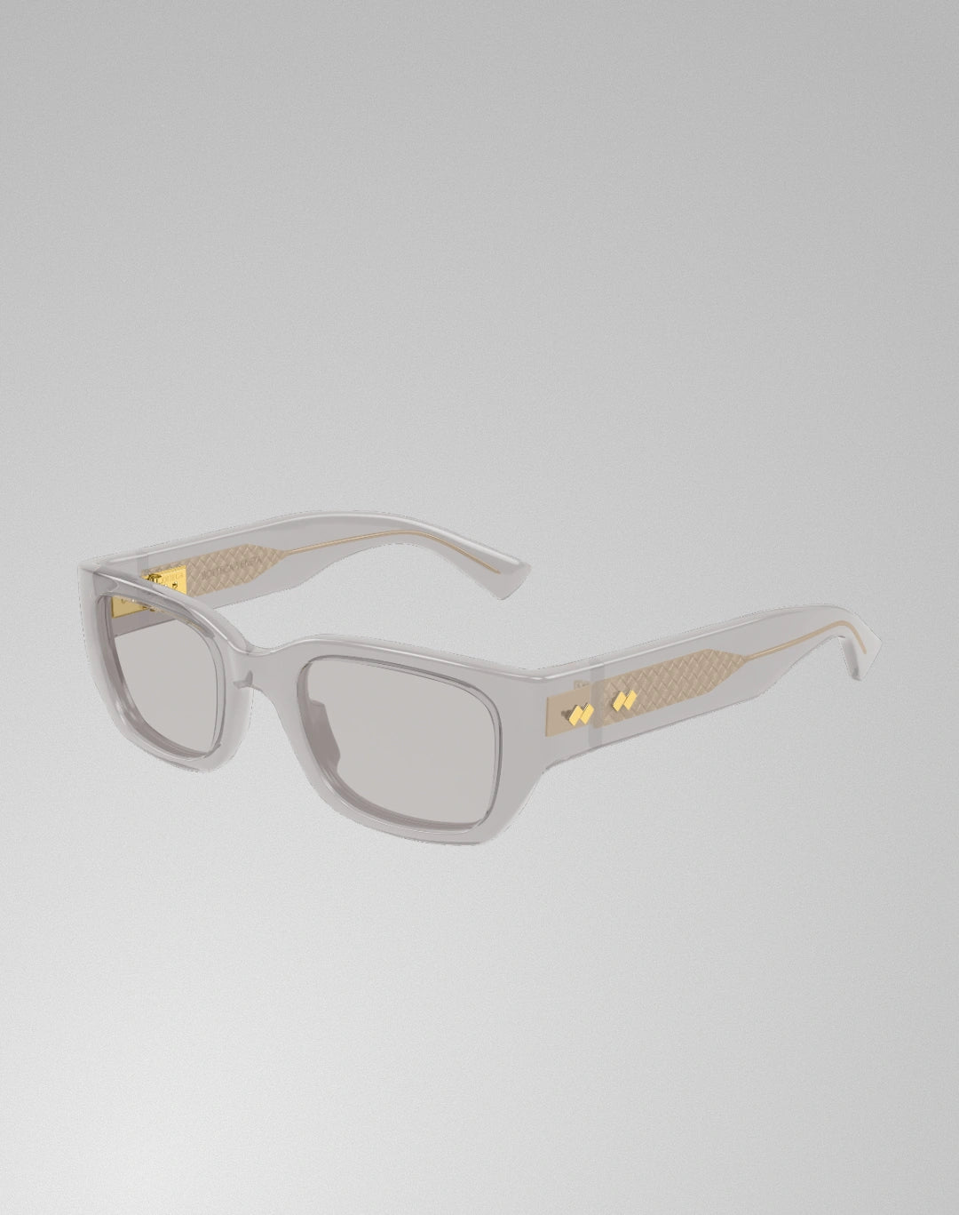 Bottega Veneta BV1401SA-004 – Lunettes de soleil rectangulaire gris (M)
