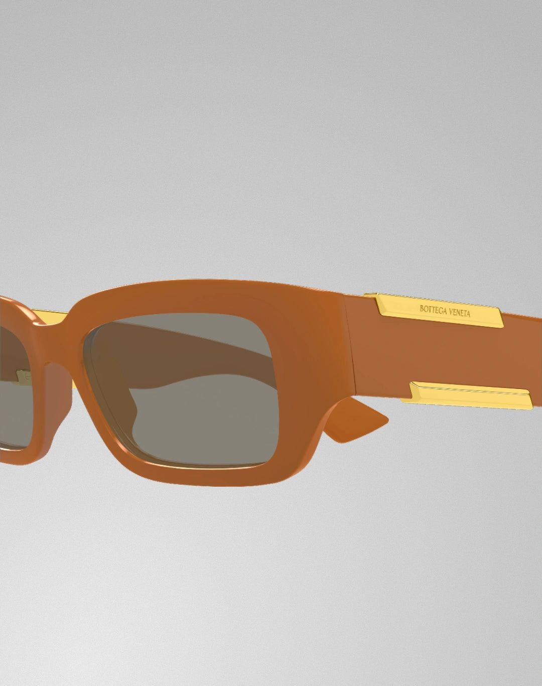 Bottega Veneta BV1406S-004 – Lunettes de soleil rectangulaire brun (M)