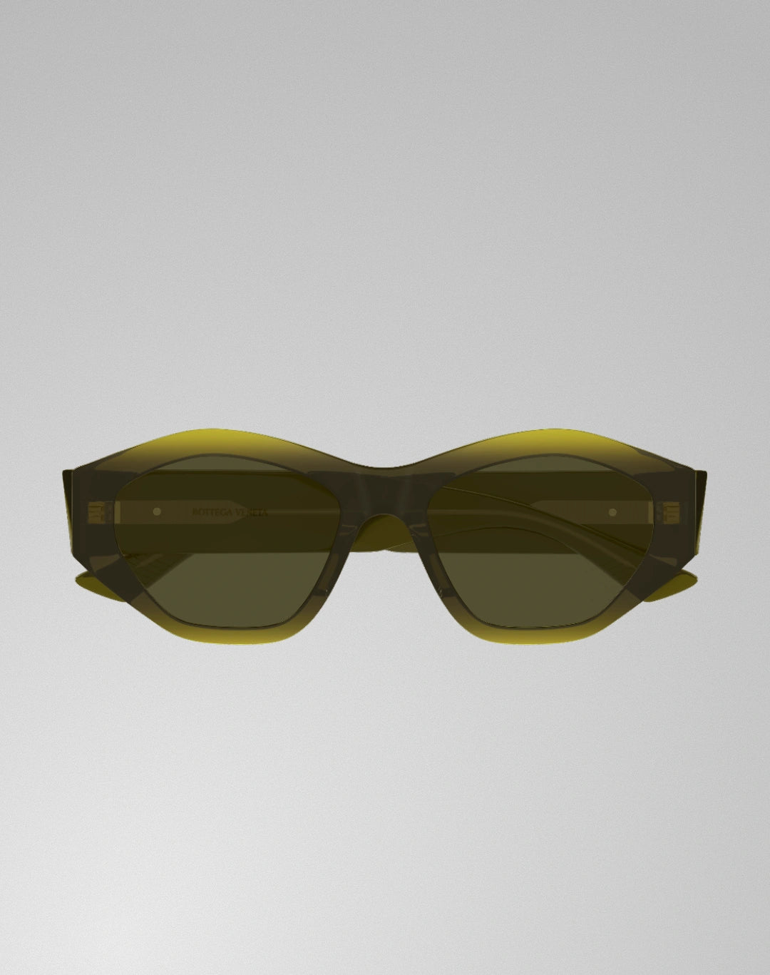 Bottega Veneta BV1408S-003 – Lunettes de soleil surdimensionnée vert (M)
