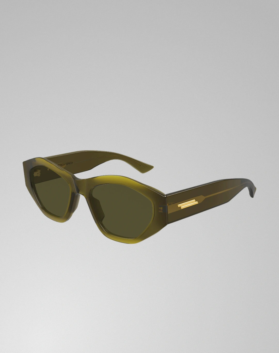 Bottega Veneta BV1408S-003 – Lunettes de soleil surdimensionnée vert (M)
