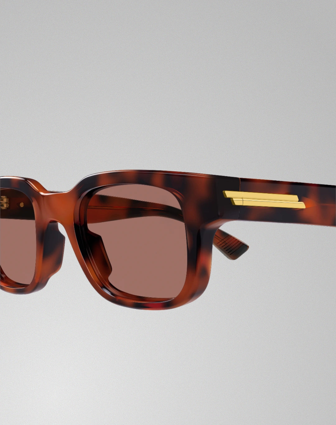 Bottega Veneta BV1411S-002 – Lunettes de soleil rectangulaire havane (M)