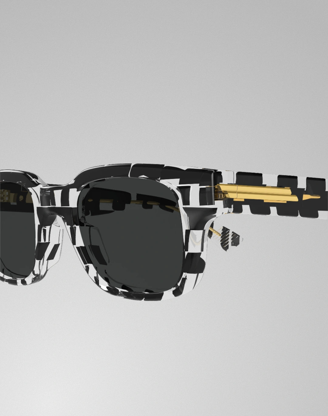 Bottega Veneta BV1411S-004 – Lunettes de soleil rectangulaire noir (M)