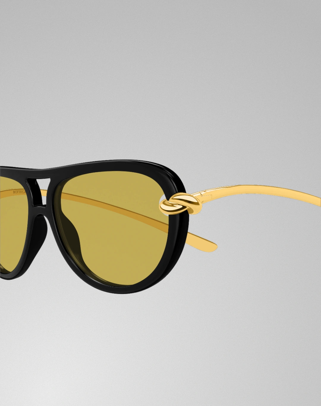 Bottega Veneta BV1418S-001 – Lunettes de soleil Aviateur noir (XL)