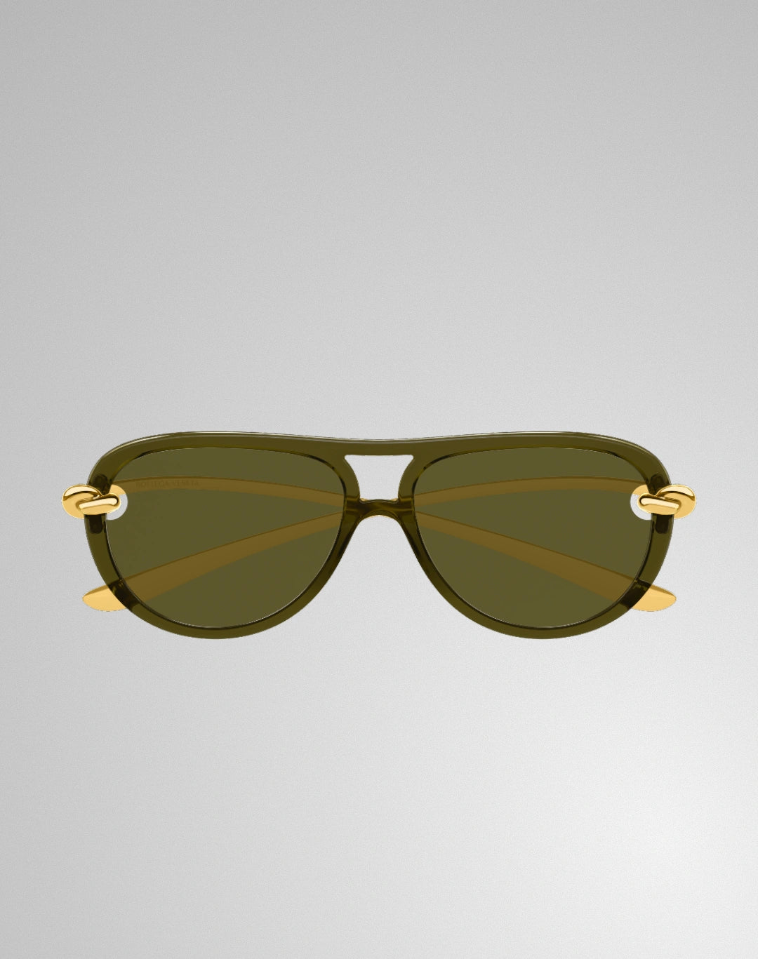 Bottega Veneta BV1418S-003 – Lunettes de soleil Aviateur vert (XL)
