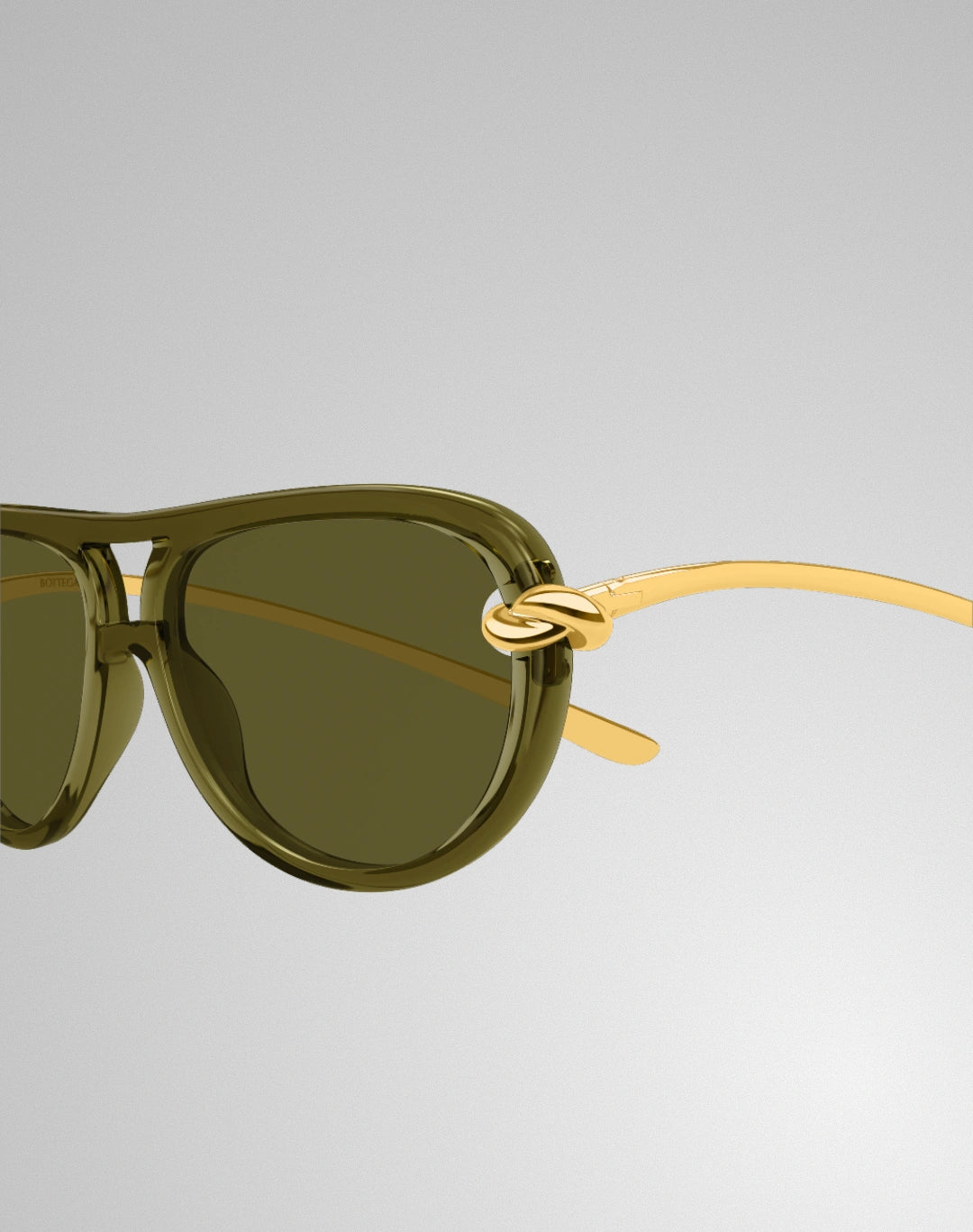 Bottega Veneta BV1418S-003 – Lunettes de soleil Aviateur vert (XL)