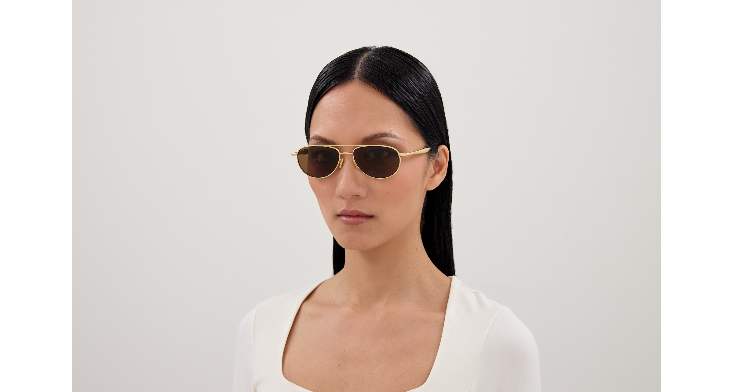 Bottega Veneta BV1419S-001 – Lunettes de soleil Aviateur or (XL)