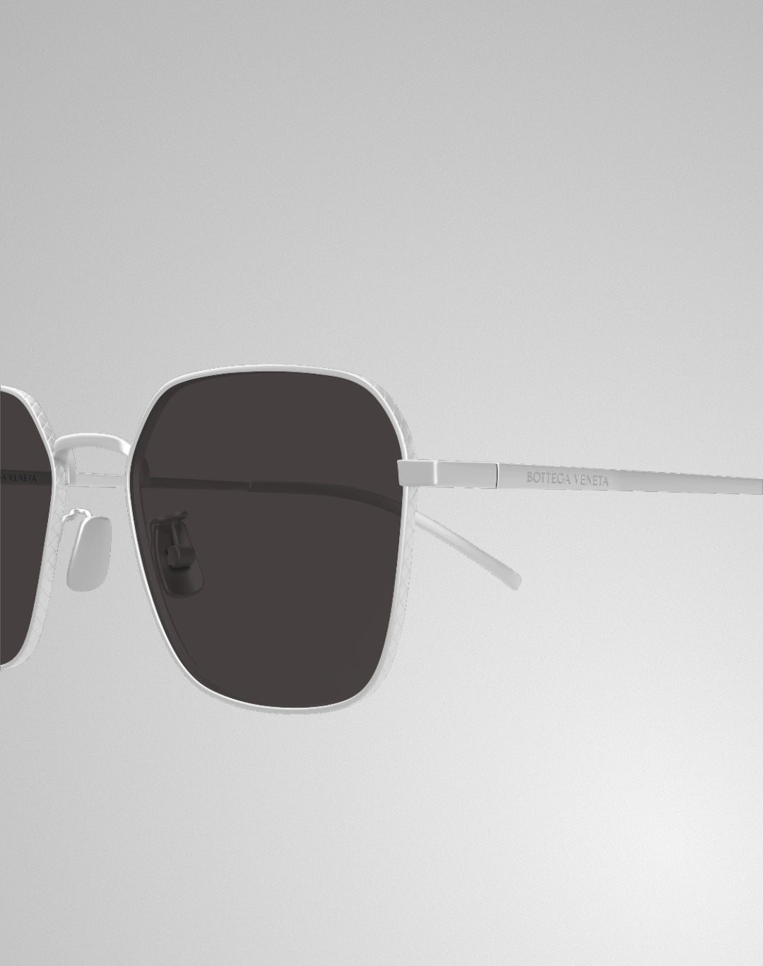 Bottega Veneta BV1422SA-002 – Lunettes de soleil Carrée argent (L)