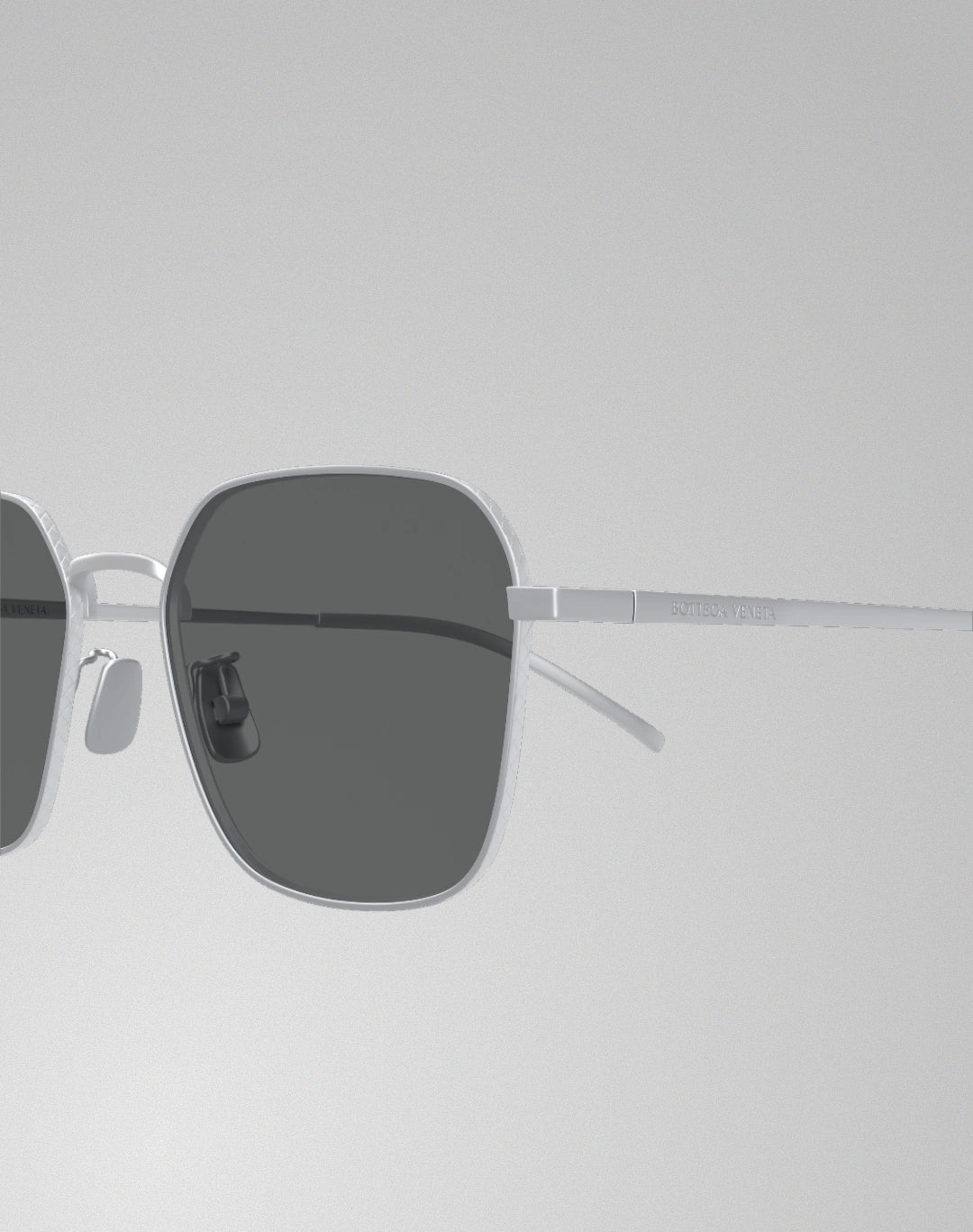 Bottega Veneta BV1422SA-004 – Lunettes de soleil Carrée argent (L)