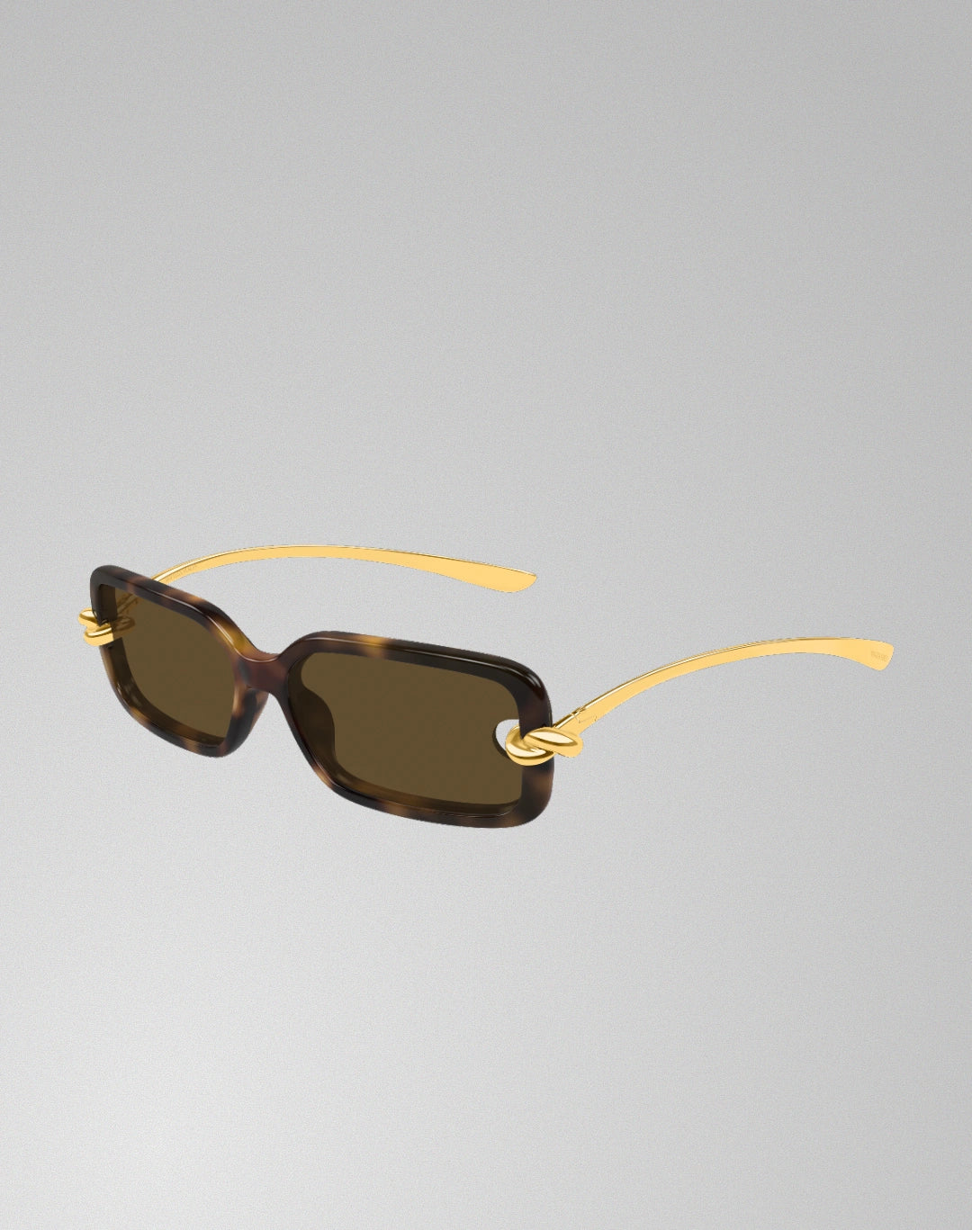 Bottega Veneta BV1439S-002 – Lunettes de soleil rectangulaire havane (L)