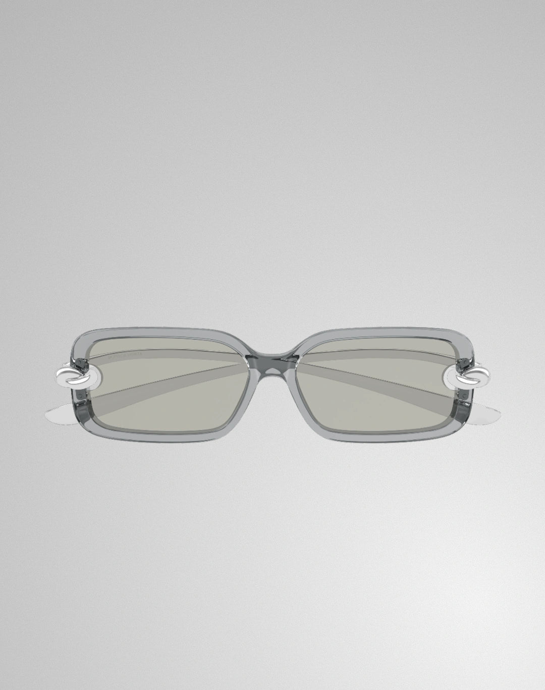 Bottega Veneta BV1439S-004 – Lunettes de soleil rectangulaire gris (L)