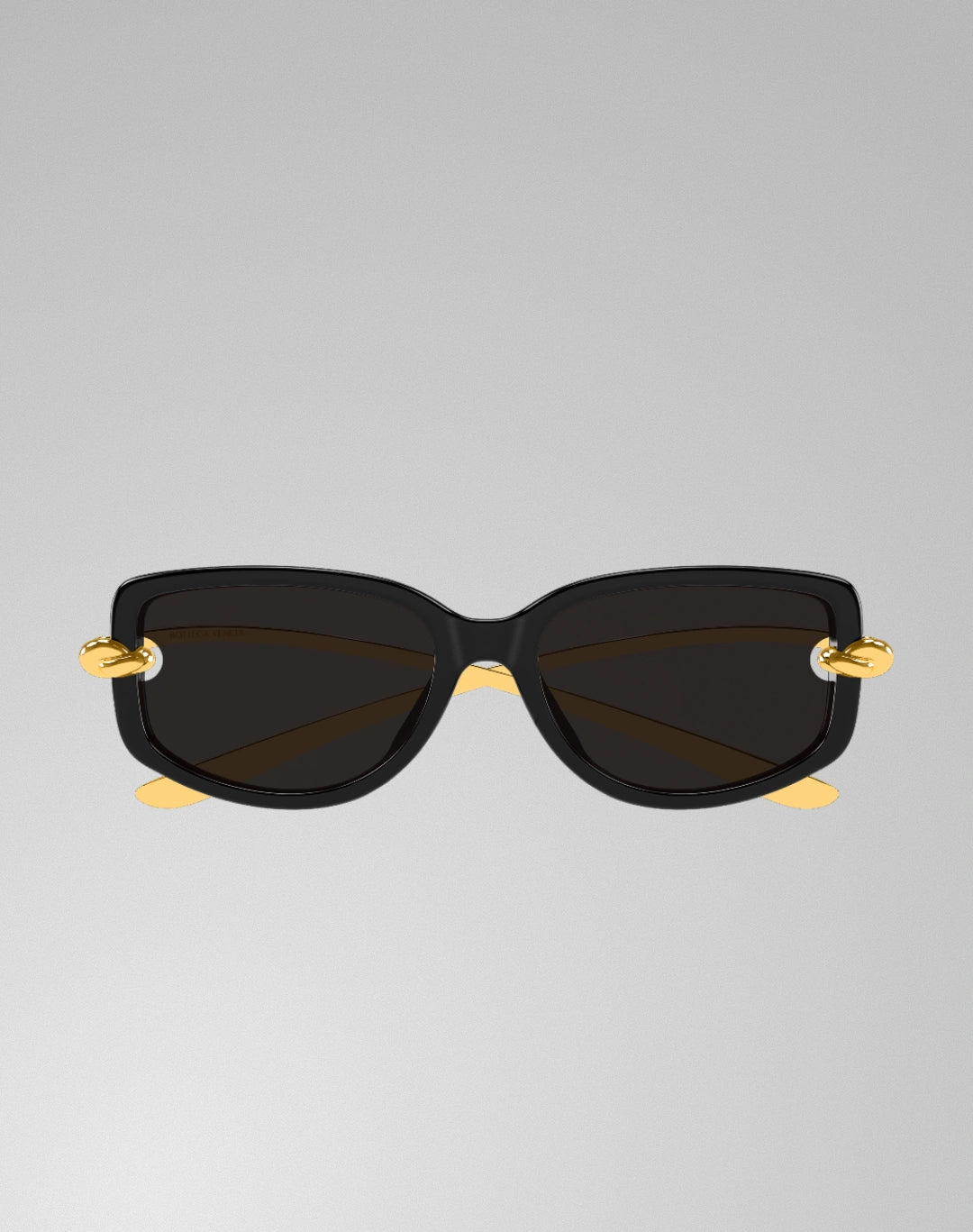 Bottega Veneta BV1440SA-001 – Lunettes de soleil rectangulaire noir (XL)